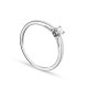 Anillo de oro blanco 9K 4 garras y diamante 0.10CT
