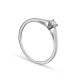 Anillo de oro blanco 9K con diamante de 0.08CT