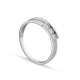 Anillo de oro blanco 9K trilogy y diamante 0.045CT