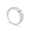 Anel em ouro branco 9K invisível com diamante 0.06CT