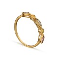 Anillo de oro amarillo 9K multipiedra
