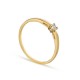 Anillo de compromiso de oro amarillo 9K y diamante 0.013CT