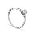 Anel em ouro branco 9k ilusão e diamante 0.046CT