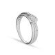 Anel em ouro branco 9k com diamante de 0.041CT