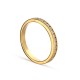 Anillo bañado en oro con circonitas