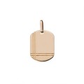 Pendente placa em ouro amarelo 9 kt