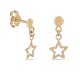 Brincos em ouro amarelo 9 kt estrela perfurada
