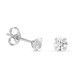 Pendientes de oro blanco 9 KT con circonita de 4mm