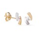 Pendientes oro bicolor 9 KT parentesis circonita