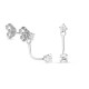 Brincos em ouro branco 9 kt com zircónia dupla