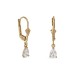 Brincos em ouro amarelo 9 kt gota com zircónia