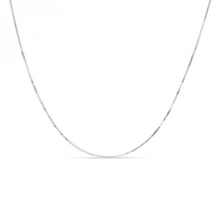 Cadena de oro blanco 9 KT y 0.85mm de grosor