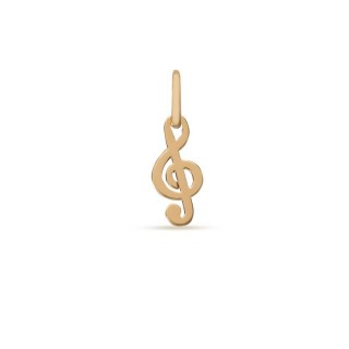 Pendente em ouro amarelo 9 kt com nota musical