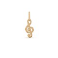 Pendente em ouro amarelo 9 kt com nota musical