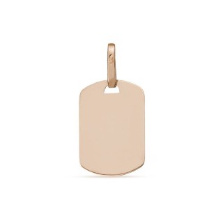Colgante de oro amarillo 9 KT con placa rectangular