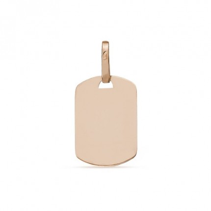Pendente em ouro amarelo 9 kt placa retângular