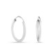 Pendientes Aro de oro blanco 9 KT de 15 mm