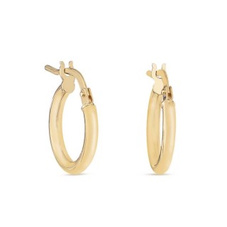 Pendientes Aro lisos de oro amarillo 9 KT de 10mm