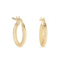Argolas lisas em ouro amarelo 9 kt de 10mm
