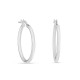 Pendientes Aro lisos de oro blanco 9 KT de 20mm