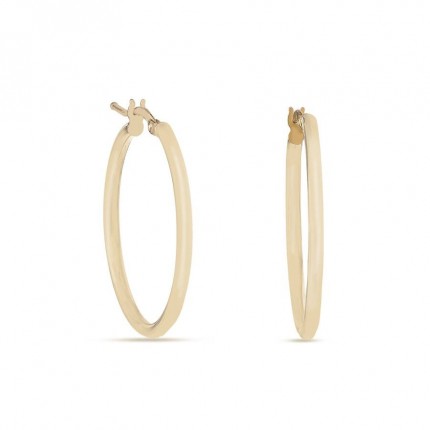 Pendientes Aro lisos de oro amarillo 9 KT de 25mm