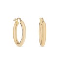 Argolas tubo em ouro amarelo 9 kt de 15mm