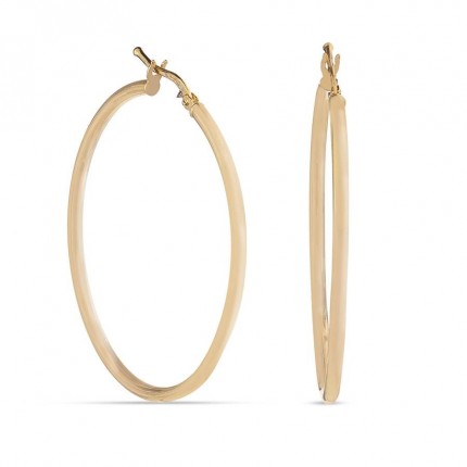 Argolas em ouro amarelo 9 kt de 35mm