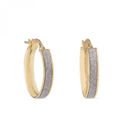 Argolas em ouro amarelo 9 kt de 15mm brilho