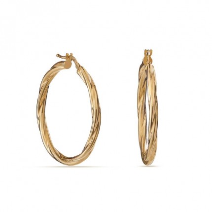 Argolas em ouro amarelo 9 kt de 30mm