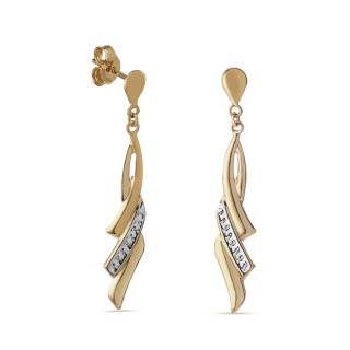 Pendente em ouro bicolor 9 kt de 3 barras