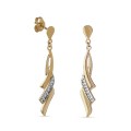 Pendente em ouro bicolor 9 kt de 3 barras