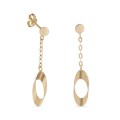 Pendientes con colgante de oro amarillo 9 KT