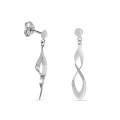 Pendientes con colgante de oro blanco 9 KT