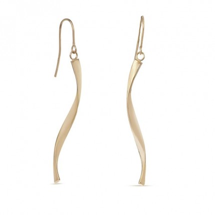 Pendientes de oro amarillo 9 KT retorcidos