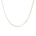 Cadena alternada de oro amarillo 9 KT