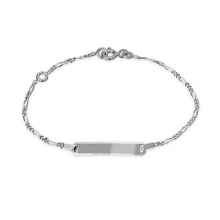 Pulseira em ouro branco 9 kt de 14cm
