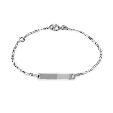 Pulseira em ouro branco 9 kt de 14cm