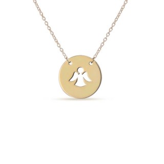 Collar de oro amarillo 9 KT de 40cm con ángel