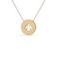 Colar em ouro amarelo 9 kt de 40cm com ángel