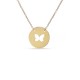 Colar em ouro amarelo 9 kt com 40 cm borboletas