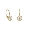 Brincos em ouro amarelo 9 kt com chatón