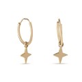Pendientes Aro de oro amarillo 9 KT con colg de estrella