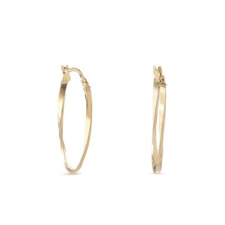 Argolas em ouro amarelo 9 kt retorcidos