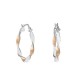 Pendientes Aro de oro bicolor 9 KT de 20mm