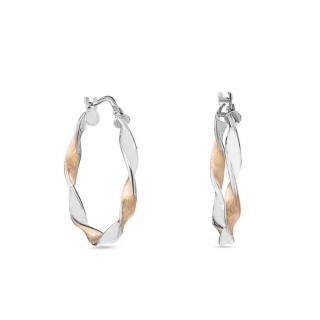 Argolas em ouro bicolor 9 kt de 20mm