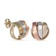 Pendientes Aro de oro tricolor 9 KT tubulares