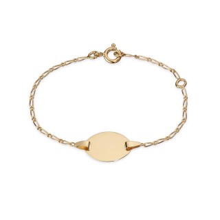 Pulseira em ouro amarelo 9 kt identificação