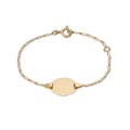 Pulseira em ouro amarelo 9 kt identificação