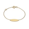 Pulsera de oro amarillo 9 KT para identificación de 14cm