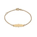 Pulseira em ouro amarelo 9 kt identificadora em forma de nuvem